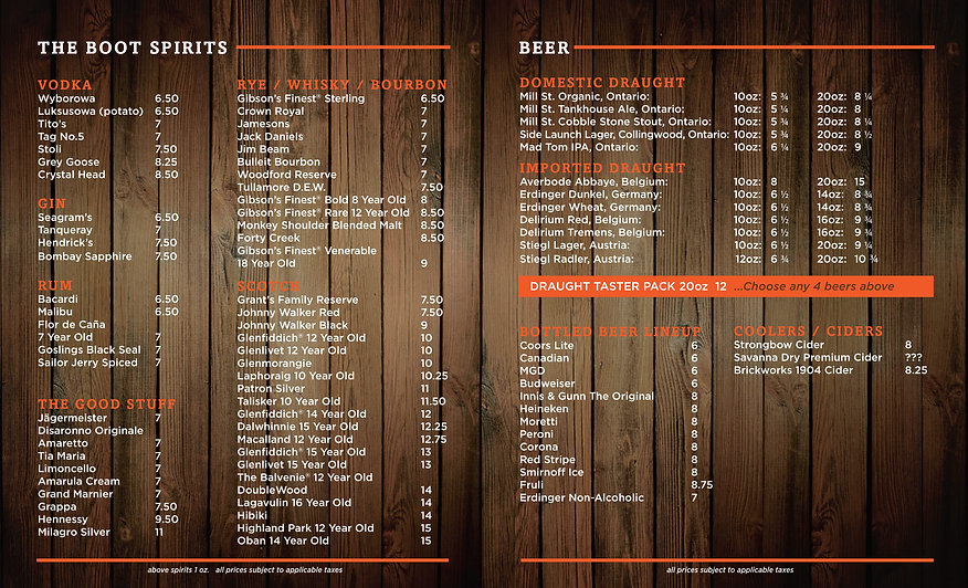 Drinks The Boot Social Pizzeria Oakville